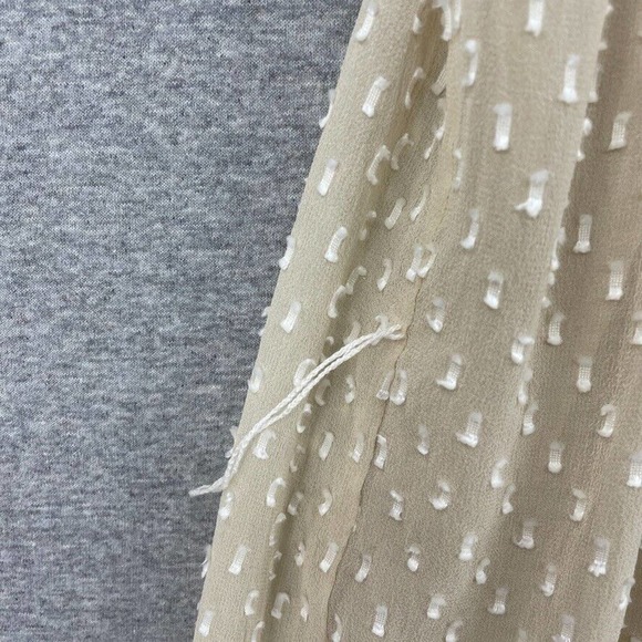 Rebecca Taylor Silk Cream Sleeveless Sheer Layered Cottage Core Dress Womens 4 - Picture 5 of 12